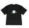 Minimalist Short Sleeve Happy Stick Figure Print Tshirt Black Casual Crew Neck Tee Korean Aesthetic Daily Top for WOMEN Unisex