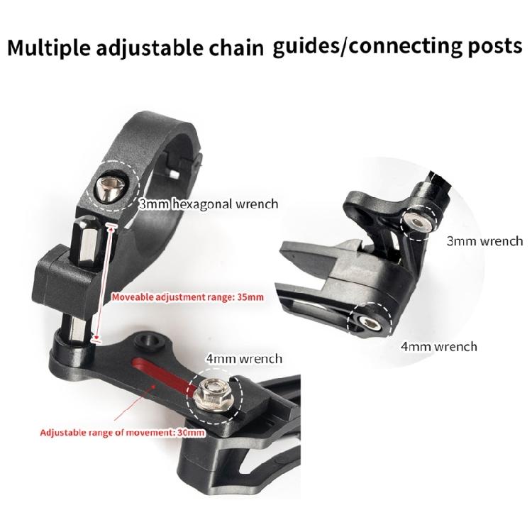 Poulie de chaîne de vélo Stabilisateur de chaîne Pédalier Tendur de chaîne Protections Guide de chaîne de vélo
