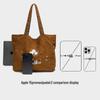 Corduroy Plaid One-Shoulder Autumn Handbag: Fashionable, Cute, Versatile Underarm Bag