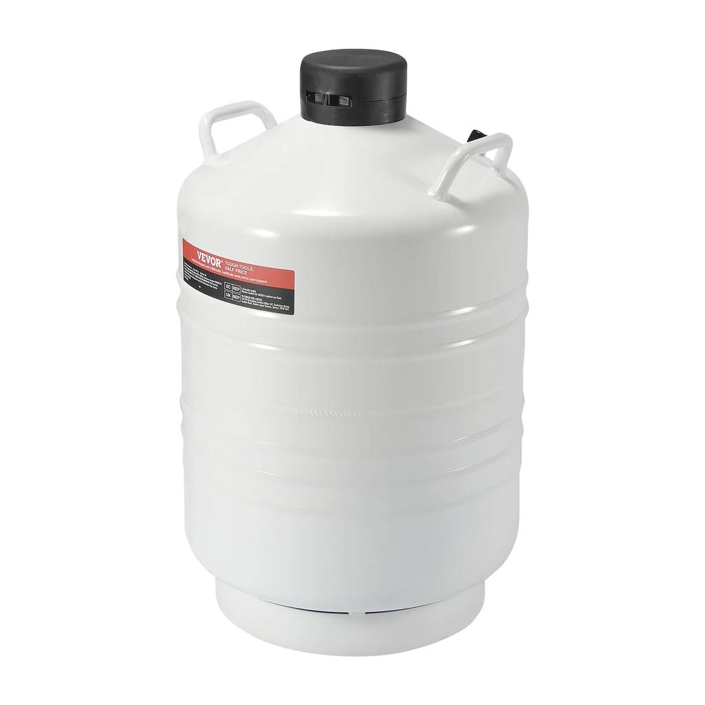 VEVOR Liquid Nitrogen Tank, 30 L Aluminum Alloy Liquid Nitrogen Container, LN2 Tank Dewar with 6 Canisters and Carry Bag with Straps