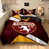 Torino Football Club Pattern Bedding uilt Set uilt Cover Pillowcase Home Decoration Birthday Gift (1 * duvet cover + 2 * pillowcase without core)