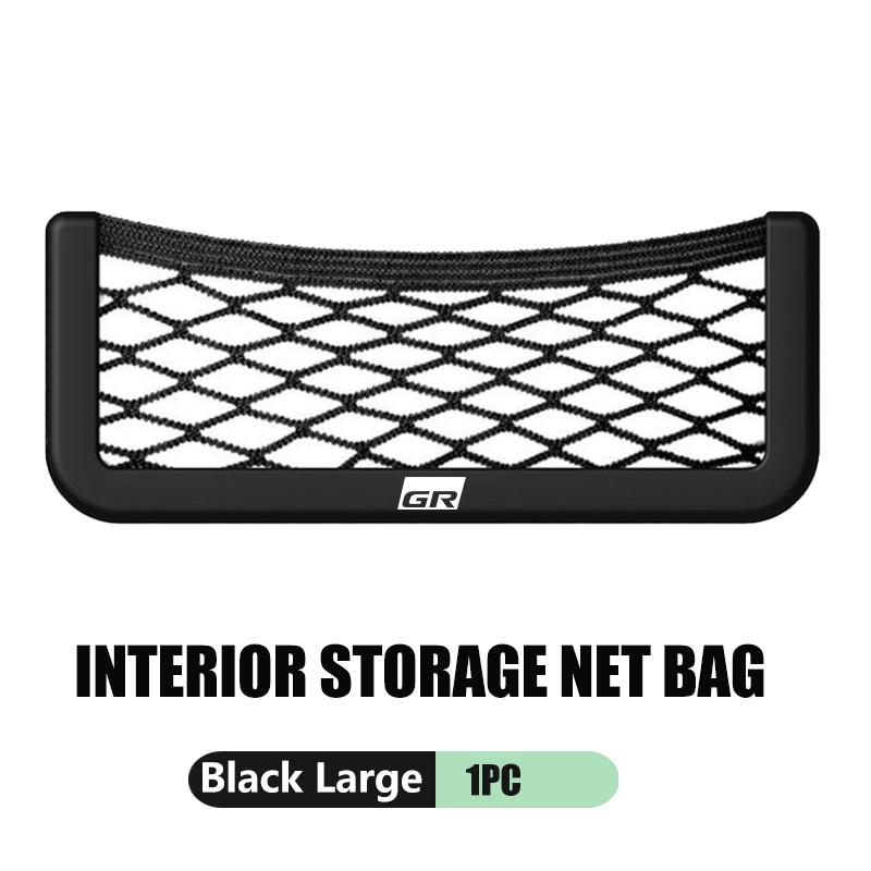 Car Storage Mesh Bag Organizer Net Pocket Sticker Trunk Storage Bag Accessories For Toyota Crown GR Sport Corolla YARIS Auris