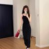 Small Suspender Floral Dress Children's Summer New Coffee Break French Seaside Vacation Temperament Long Dress