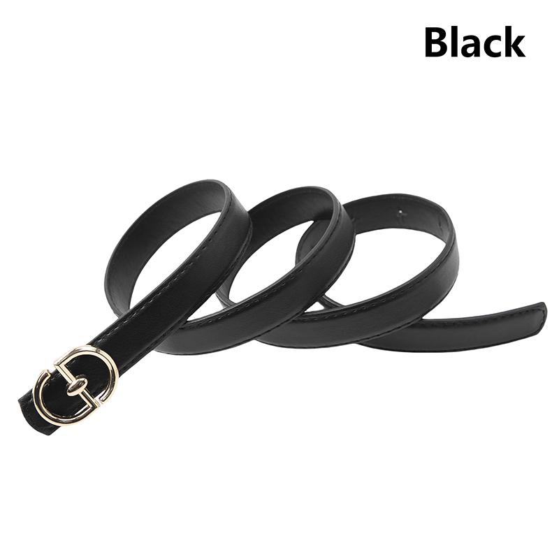 

Ремень из искусственной кожи для женщин с двойной круглой металлической пряжкой, дизайнерский женский джинсовый ремень для брюк, декоративный пояс, подарок чёрный