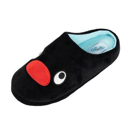 Pantofole a sabot con logo Pingu da donna 10 nero