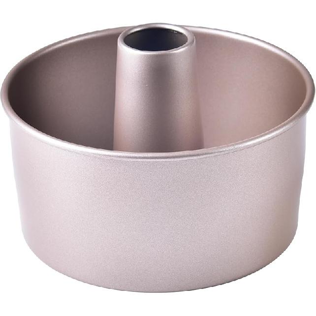 Round Cake Pan, Nonstick 6-Inch with Removable Loose Bottom Chiffon Bakeware (Champagne Gold)