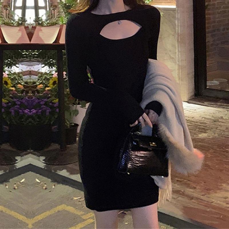 Pure Desire Sexy Knitted Dress Women's Small Temperament Slim Fit with Coat Tight Inside with Bottom Skirt