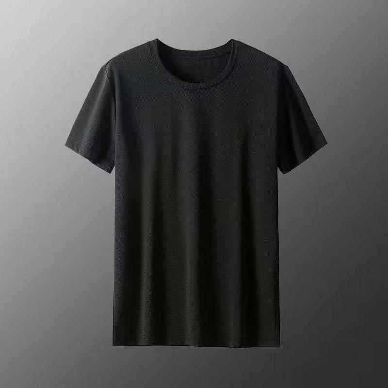 Ice silk quick-drying t-shirt men's short-sleeved summer men's large-size half-sleeved clothes outdoor running sports t-shirt round neck