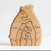 Wooden Puzzle Mother Bear Cub Set DIY Craft Decor Mother's Day Gift