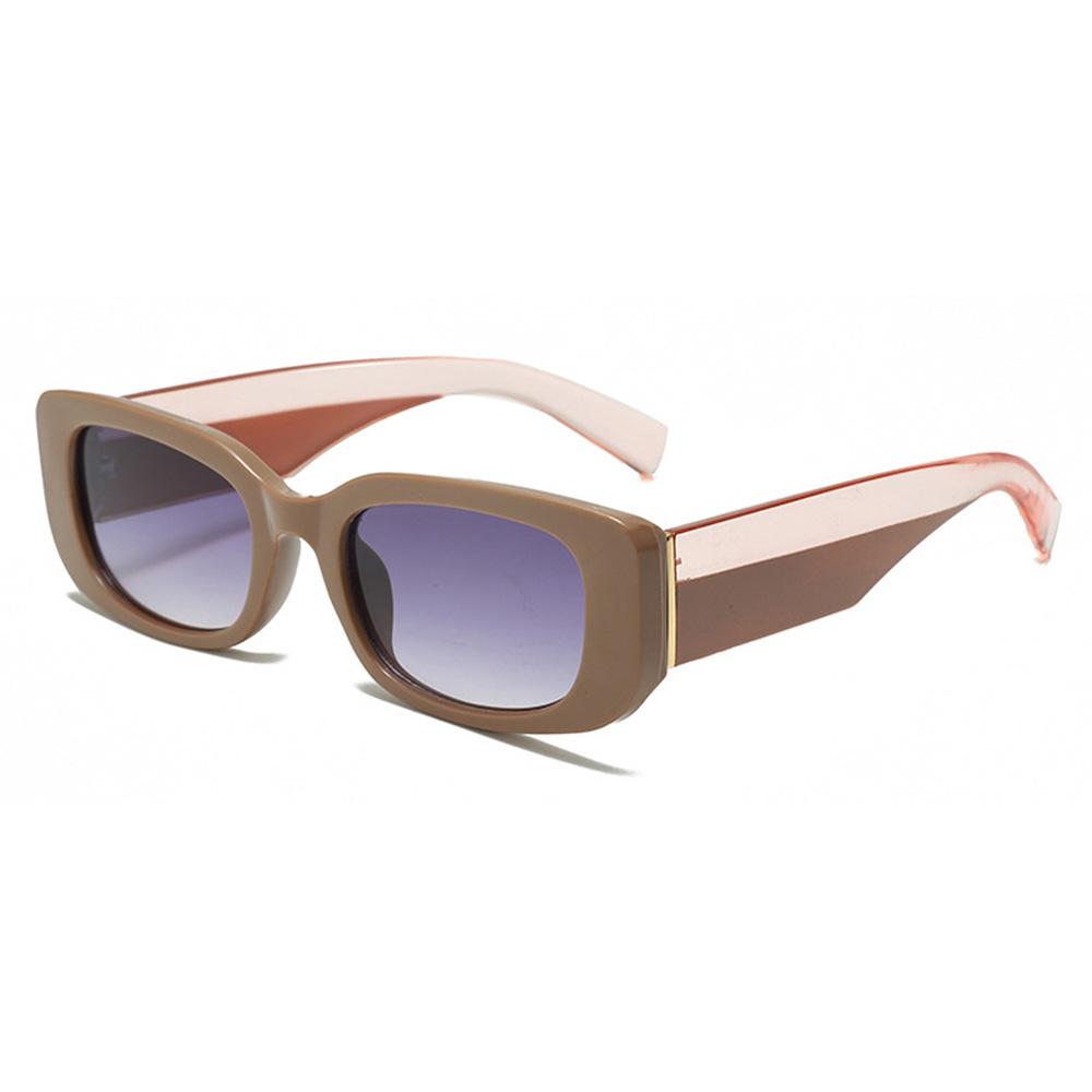 Vintage Leopard Print Gradient Square Women Sunglasses  Fashion Leisure Color Blocking Spectacle Frame  Men Sun Glasses Uv400