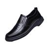 Medium Leather Shoes British Style Four-season Soft-soled Feet Round Head Shoes Business Comfortable Casual Leather Shoes