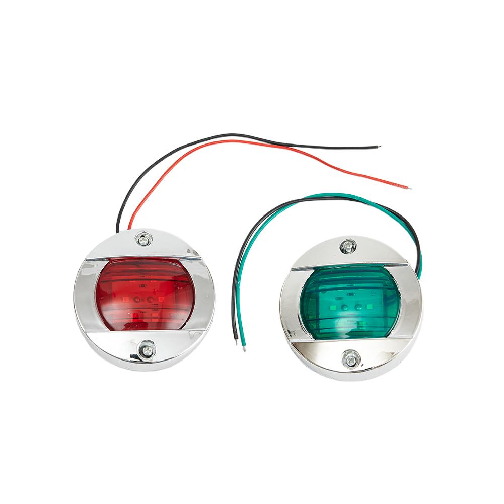 2 Pcs Red Green LED Boat Navigation Light 12V IP68 Waterproof Sailing Signal Lamps Marine Yacht Warning Light