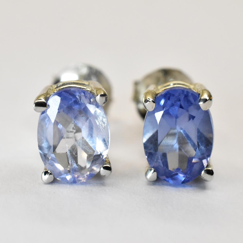Certified 8.85 Ct Natural 925 Sterling Silver Earring Blue Sapphire GEMSTONE