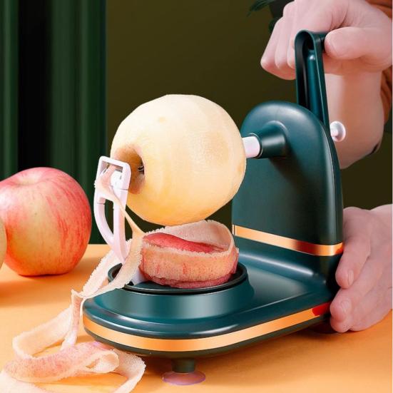 Fruit Peeler Slicer with Stainless Steel Blade Suction Base Ergonomic Handle Manual Rotating Vegetable Fruit Peeling Machine Kitchen Gadgets