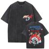 Vintage Washed MGK Lost Americana Tour  Print Tshirts Men Women Harajuku High Quality Fashion Oversized Cotton T Shirt