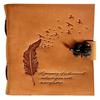 17.78 Cm Leather Embossed Journal With Recycled Handmade Paper