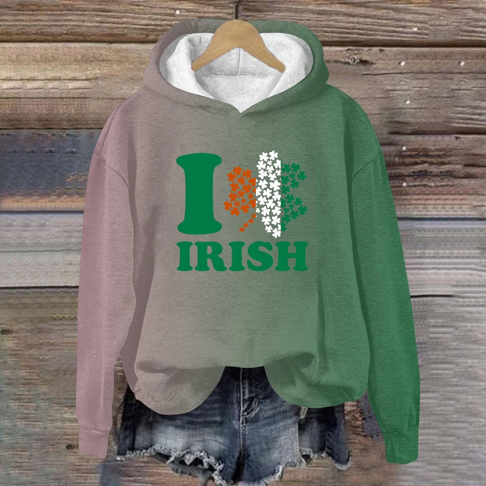 

Women s Fashion Daily Versatile Casual Sweatshirt Pattern Daily Long Sleeve Printed Top Sweatshirt M зелений