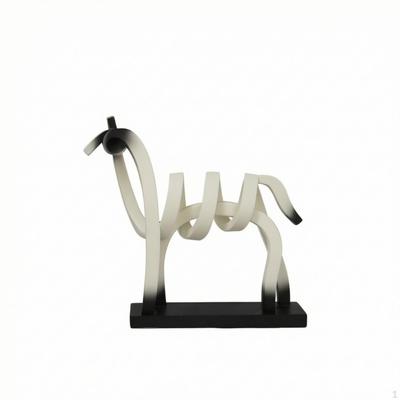 Abstract Horse Sculpture Minimalist with Base Modern for Interior Designers, Art