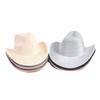 Popular European and American Classic Western Denim Straw Hat, Men's and Women's Fashion Outdoor Sunscreen Sequined Straw Hat