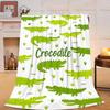 Crocodile Fuzzy Blanket Cartoon Crocodile Throw Blanket,Wild Safari Animal Fleece Blanket for Boys Girl Soft Fluffy Bed Blankets