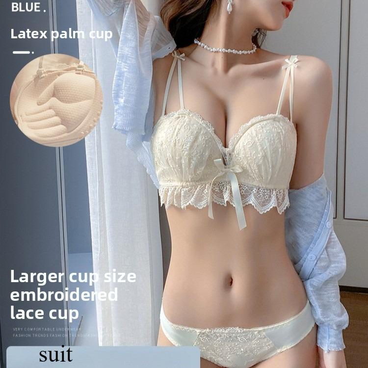 Sexy Schwarzer Spitzen-Halbschalen-BH mit Rückenverschluss, Verdickter Push-Up mit seitlicher Raffung, Formend für kleine Brüste, Sommer-Damen-BH