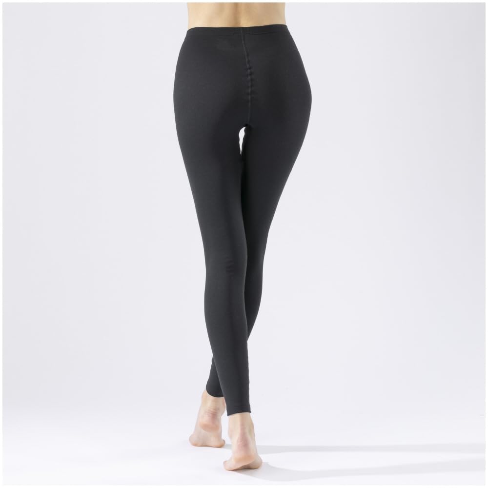 Mizuno Breath Thermo Medium Thickness for Active Long Size C2JBA832 Underwear, Heat-Generating Material, Tights, Women's, Black, LL,