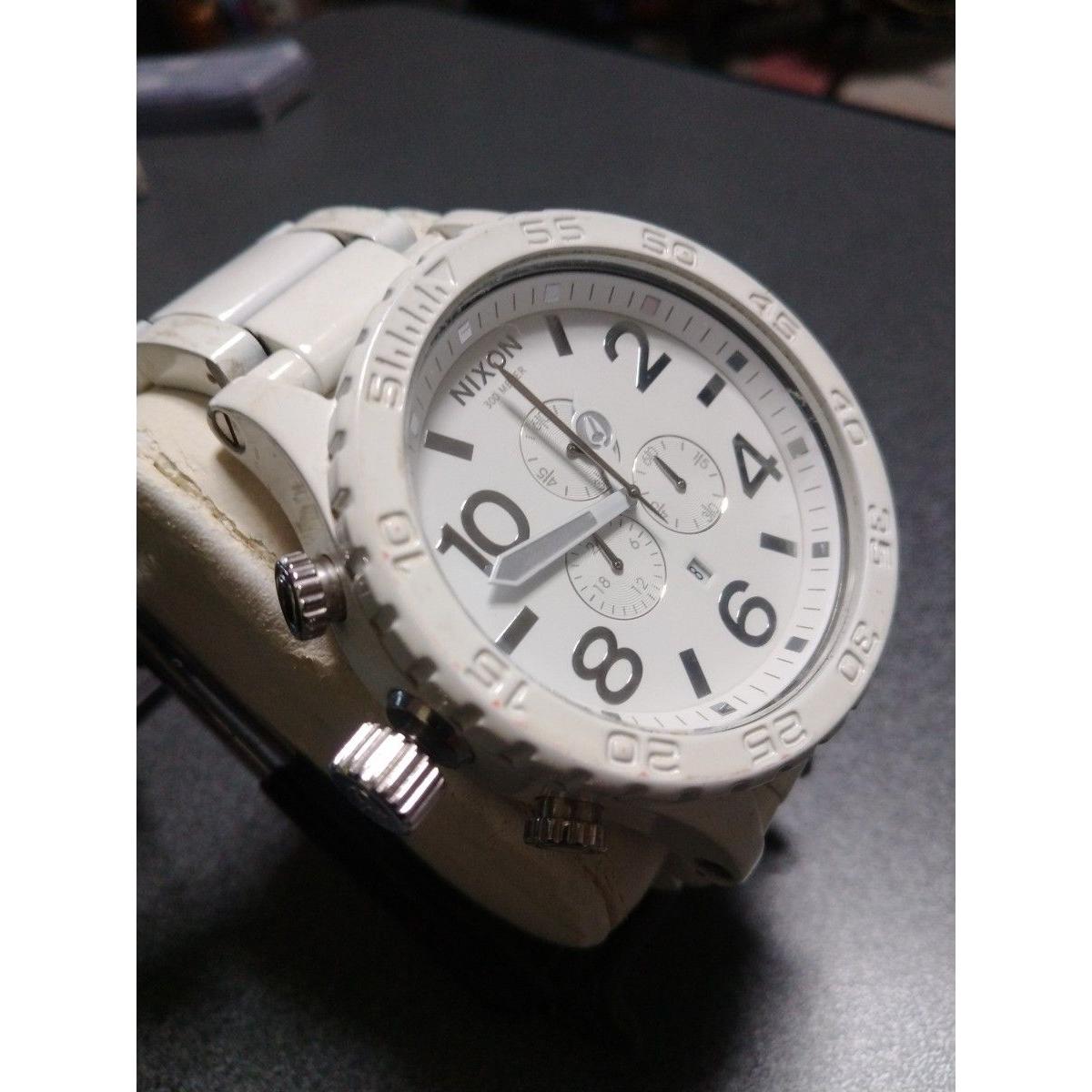 Used NIXON/THE 51-30 / Big Face SSSS All White Version *Big discount due to battery exhaustion