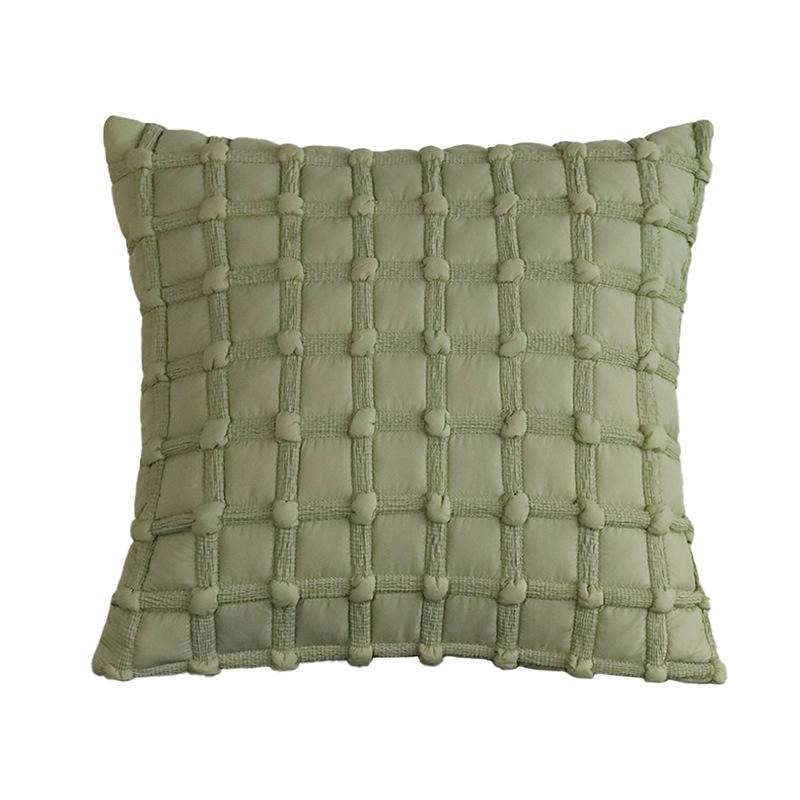 Ins Cream Style Pillow Green Cushion Pillow Cover Living Room Sofa Model Room Bay Window Cushion Does Not Contain Core
