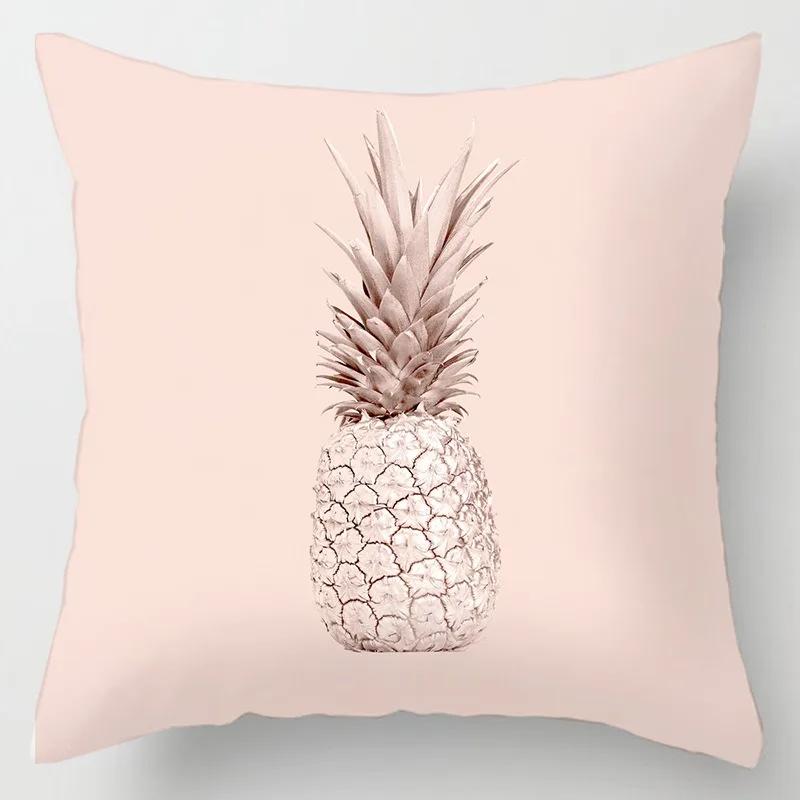 Fashionable Luxury Home Decoration Geometric Lines Abstract Style Ginkgo Leaf Print Pillow Cover Office Chair Cushion Cover