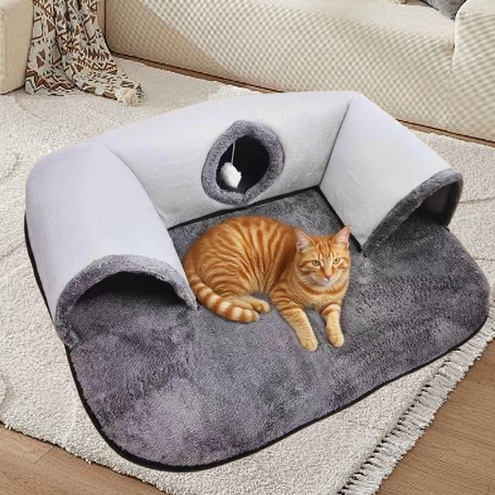 

Туннель-кровать для кошек 2 в 1, Игровой центр, Интерактивная игрушка, Игровая хижина для домашних кошек L