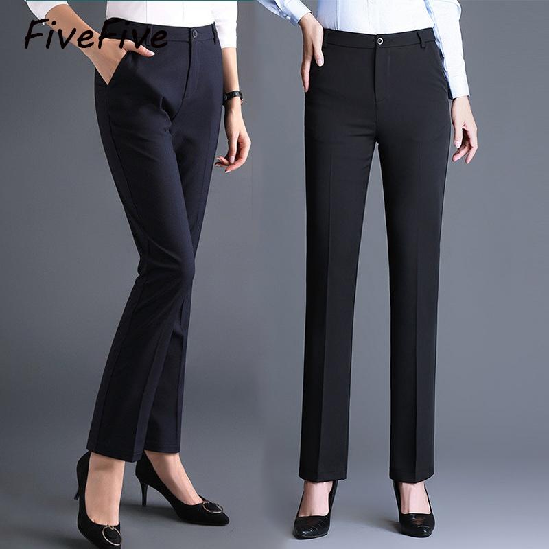 Large Size  Women's High Waist Trousers Trousers Straight Pants Temperament Commuting