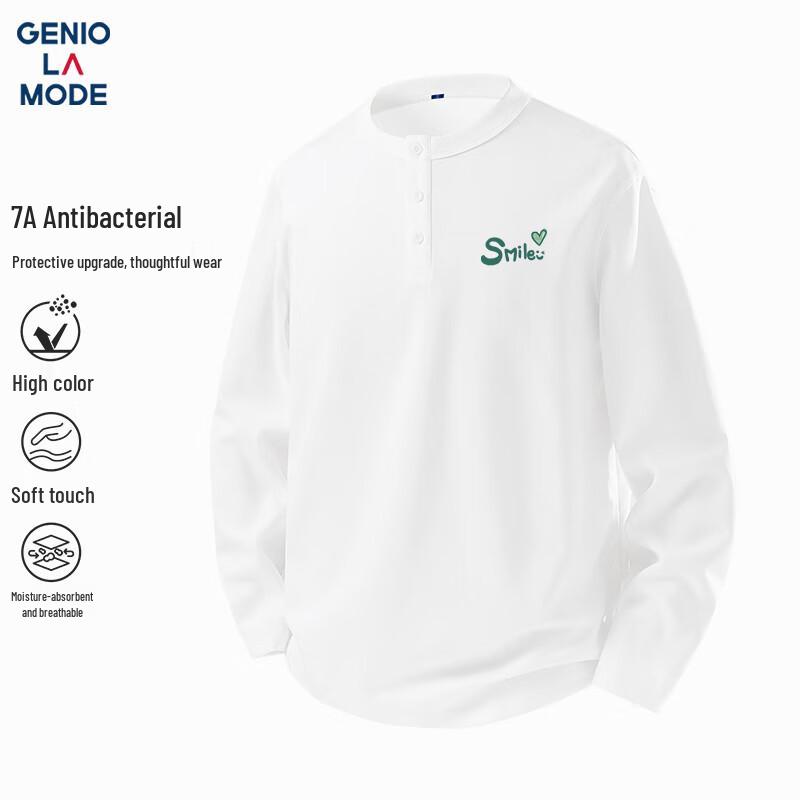 GENIOLAMODE Men s Casual Henley Long-Sleeve T-Shirt XL