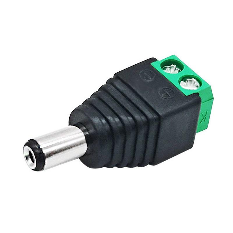 DC Connector Power Jack Plug Adapter CCTV Cameras 2.1mm x 5.5mm Female Male DC Power Plug Adapter Connector Male Plug Socket
