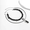 2 Piezas Gótico Boho Piedra Irregular Cadena Ajustable Collar para Mujeres Vintage Girasol Cristal Colgante Gargantilla Y2K Joyería Regalo Nuevo