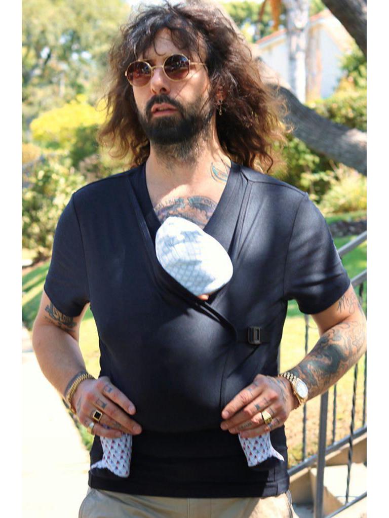 2024 Parent-Child Kangaroo Dad & Mom Soothing T-shirt Vest Baby Carrier - Skin-Friendly Women's Clothing