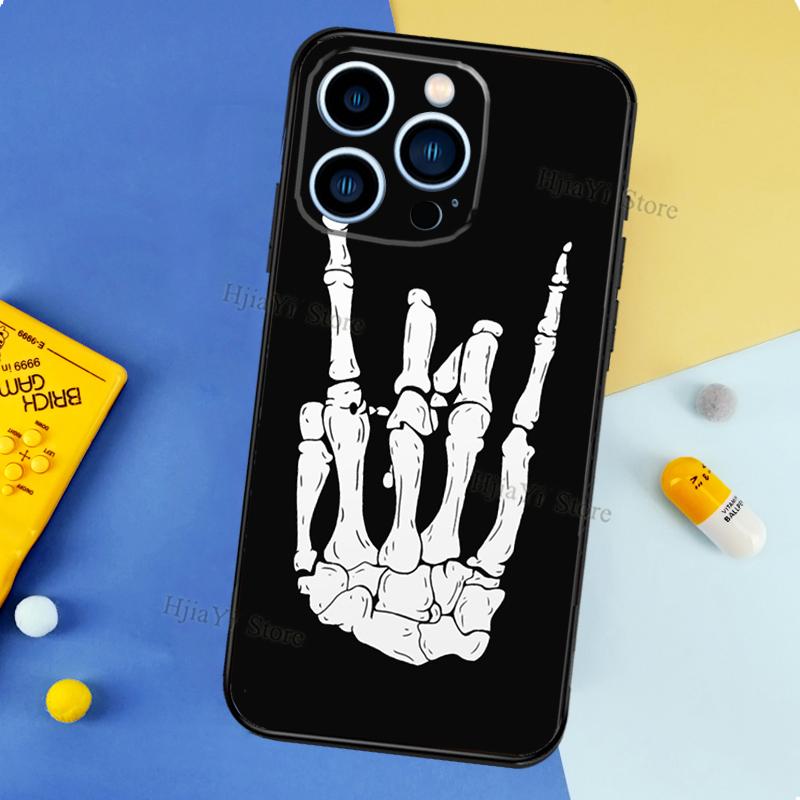 Skeleton Art Case For iPhone 11 14 15 16 Plus Soft Phone Cover For iPhone XR X XS 12 13 Pro MAX Mini