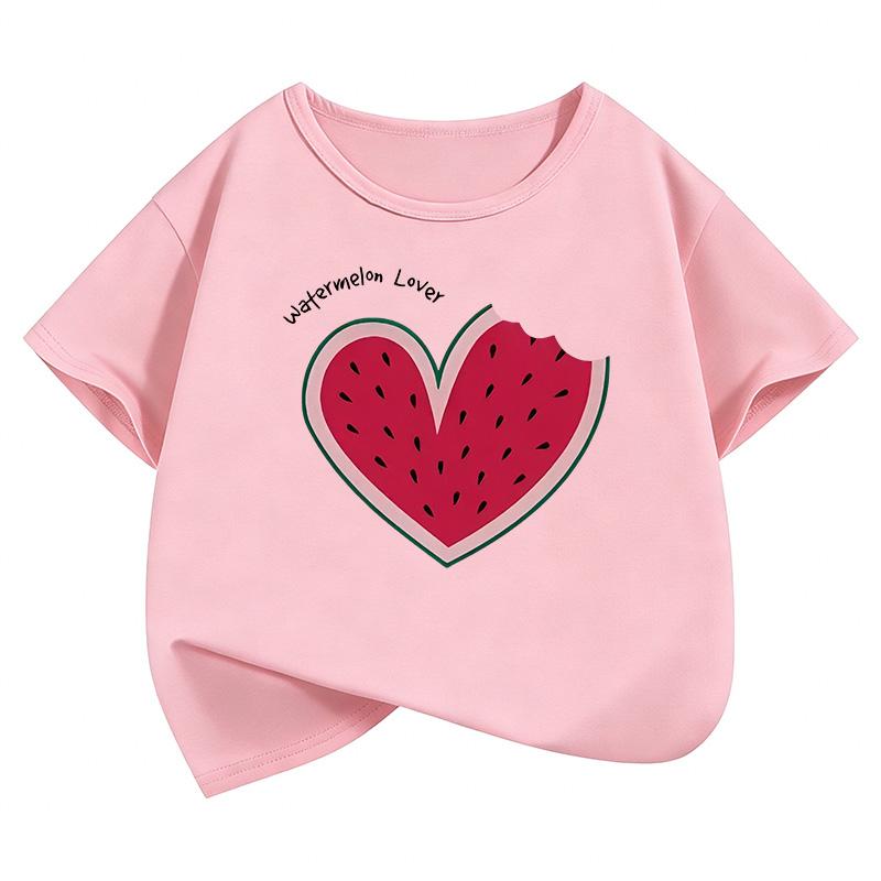 

Sweet Watermelon Lover Printed T Shirts Short Sleeve Kids Children s T-shirt Boys Girls Summer Spring Casual Top Tee Shirt 150 чорний
