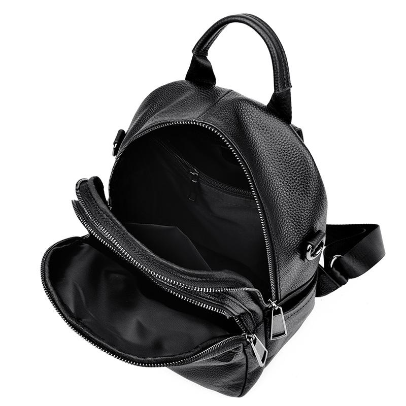 Vintage Genuine Leather Backpack for Women Luxury Designer Casual Travel Backpack Women's School Bag