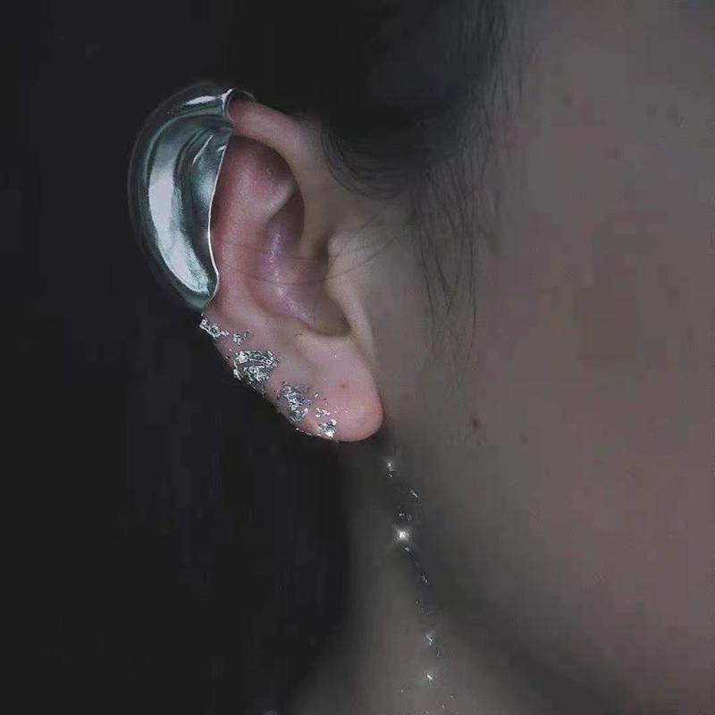 Ear Cuffs Semicircular Ear Clip Ear Cuffs Earrings Copper Material for Woman Daughter Girl Birthday Valentines Day Gift