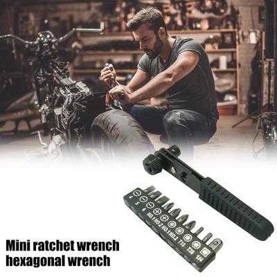 Mini 1/4palcový ocelový ráčnový klíč s pravým úhlem 90 stupňů Přenosný šroubovák Nástrčný klíč Ruční nástroj pro domácí garáž