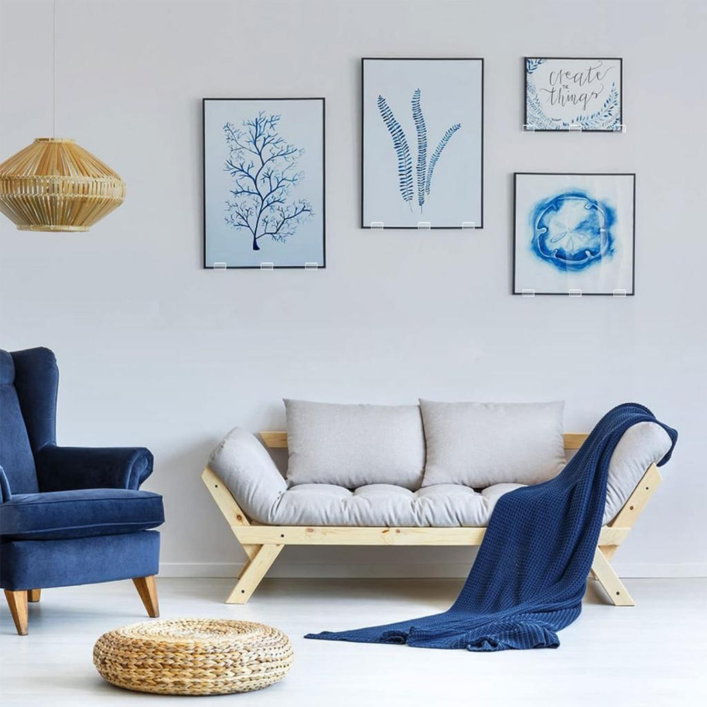 12pcs Clear Record Shelf Wall Mount Vinyls Holder Acrylic Album Records Holder Display Stand Bracket Home Decorations