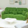 Handmade Mini Couch Dollhouses Single Sofa Set Flocking Loveseat Seater For Realistic Bedroom Scenes