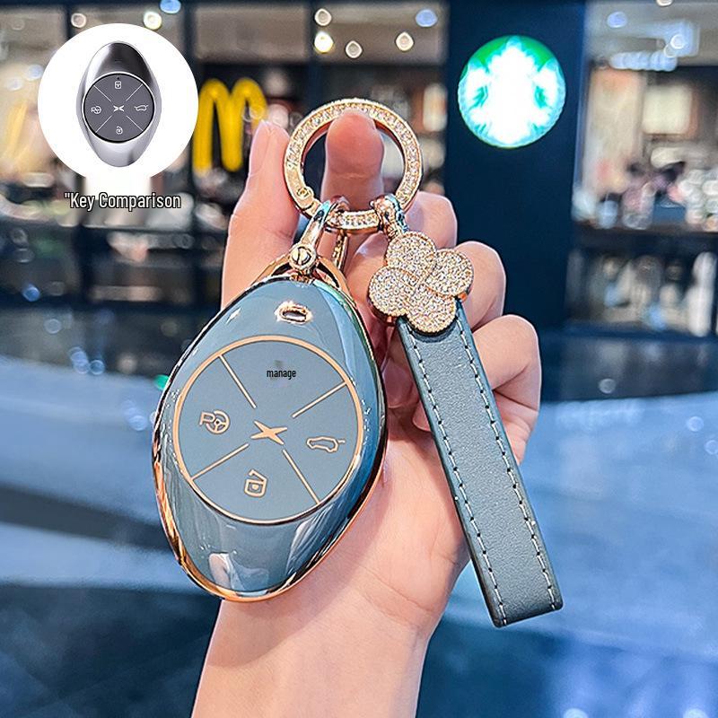 Premium Key Cover & Keychain for Xiaopeng P7, G6, New P7i, P5, G3, G3i, G9 Models