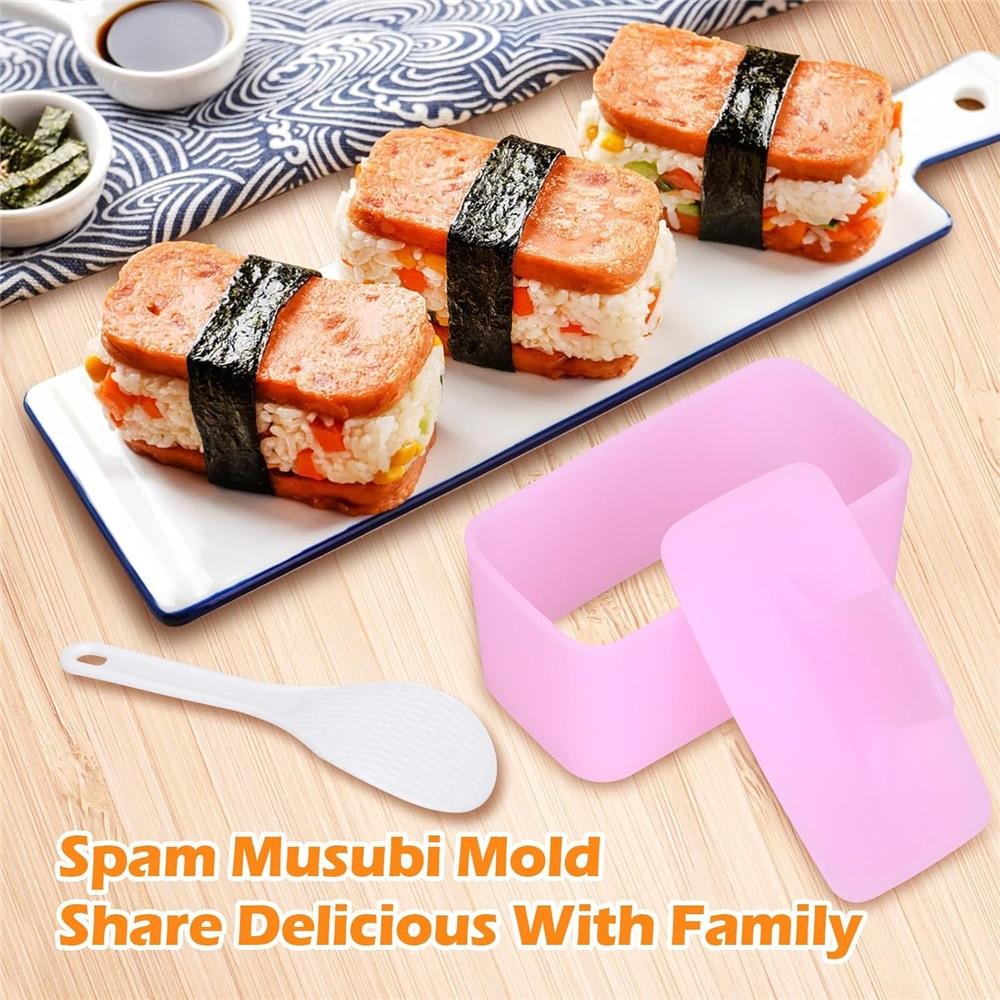 Onigiri Mold, 3 Pack Rice Mold Musubi Maker Kit, Musubi Press Mold, Classic Triangle Rice Ball Mold Maker Sushi Mold for Kid Lunch Bento, Home DIY