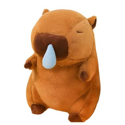 Peluche Miaomyao Animal Nez Coulant Apaisant Cadeau d'Anniversaire pour Enfants et Jouet 25cm, Capybara, Nez, Moelleux, Article, Adultes,