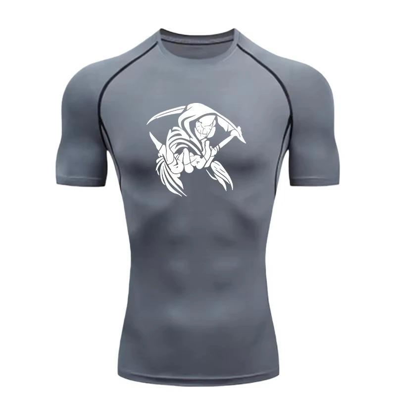 Reaper Design 2026 Men's Sports T-shirt Training Fitness Compression Workout T-Shirt Quick Dry Short Sleeve T-Shirt for Men