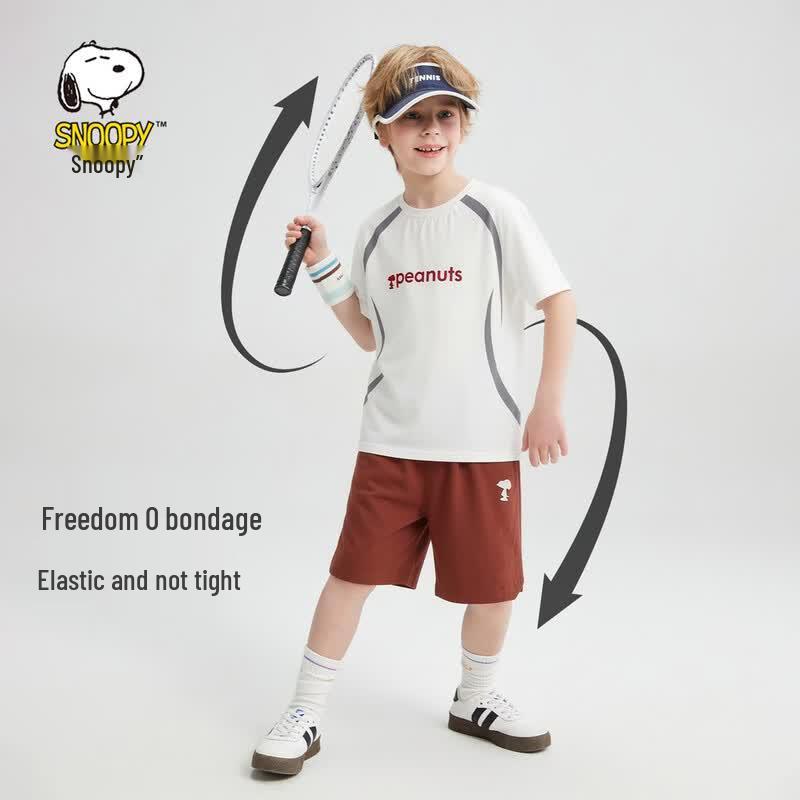 SNOOPY Boys' 2026 Summer Quick-Dry Cool-Feel Two-Piece Sports Set