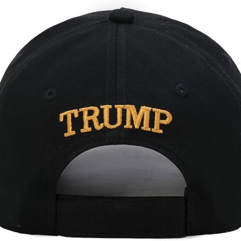 Donald 45-47 Never Surrender MAGA Hut Make America Great Again Slogan mit USA Flagge Verstellbare Passform Baseballkappe Schwarz