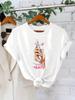 Love And Beauty Handprint Summer New Womens Printed Tshirt Casual Fashion Elegant Round Neck Casual Womens Wear