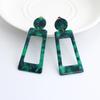Fashion Tortoise Colorful Clip on Earrings Leopard Acrylic Long Geometric Square Circle Without Piercing Clips for Women